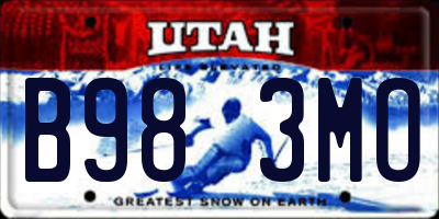 UT license plate B983MO