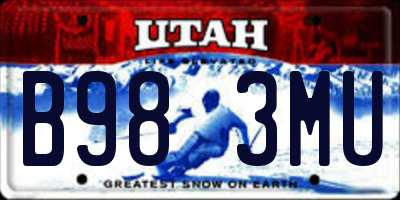 UT license plate B983MU