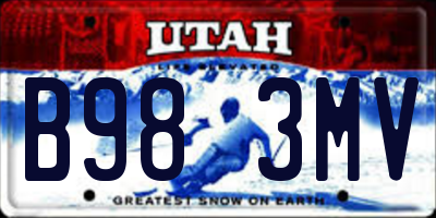 UT license plate B983MV