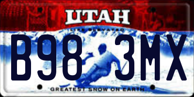 UT license plate B983MX