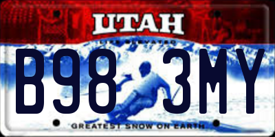 UT license plate B983MY