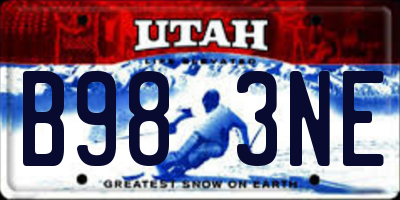 UT license plate B983NE
