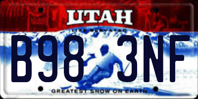 UT license plate B983NF