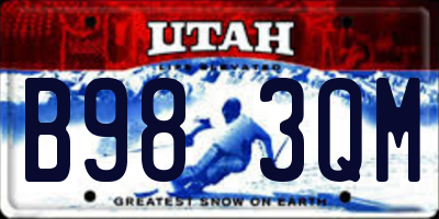 UT license plate B983QM