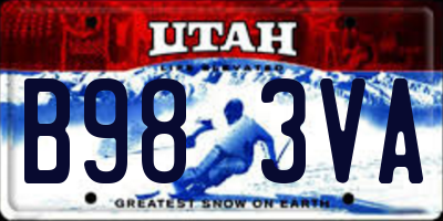 UT license plate B983VA