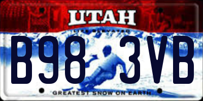 UT license plate B983VB