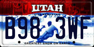 UT license plate B983WF
