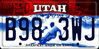 UT license plate B983WJ