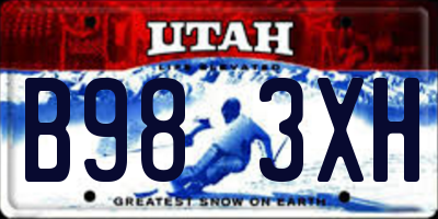 UT license plate B983XH