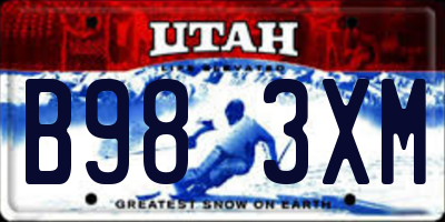 UT license plate B983XM