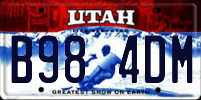 UT license plate B984DM