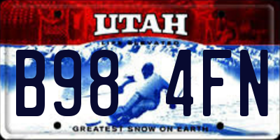 UT license plate B984FN