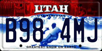 UT license plate B984MJ