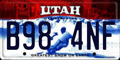UT license plate B984NF