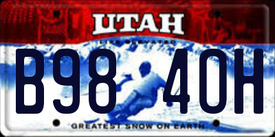 UT license plate B984OH