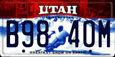 UT license plate B984OM