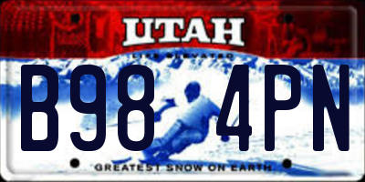 UT license plate B984PN