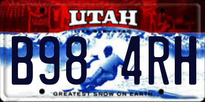 UT license plate B984RH