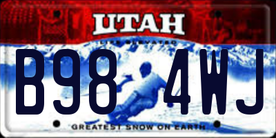 UT license plate B984WJ
