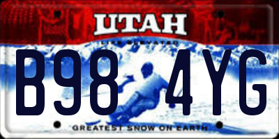 UT license plate B984YG