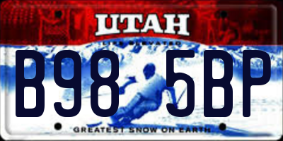 UT license plate B985BP