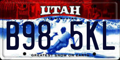 UT license plate B985KL