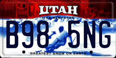 UT license plate B985NG