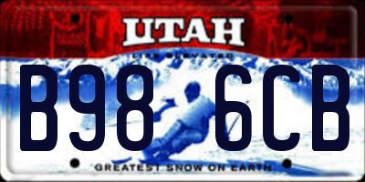 UT license plate B986CB