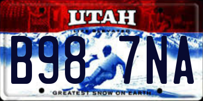 UT license plate B987NA