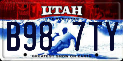 UT license plate B987TY