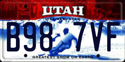 UT license plate B987VF