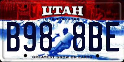 UT license plate B988BE