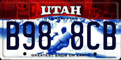 UT license plate B988CB
