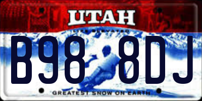 UT license plate B988DJ