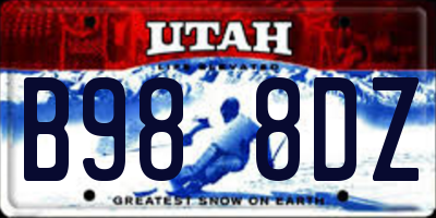 UT license plate B988DZ