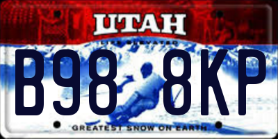 UT license plate B988KP
