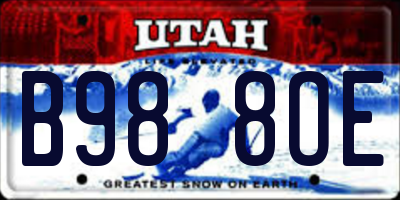UT license plate B988OE