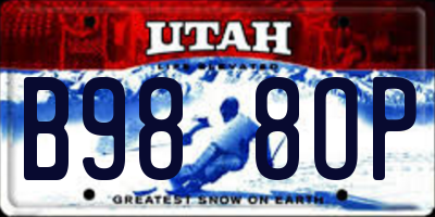 UT license plate B988OP