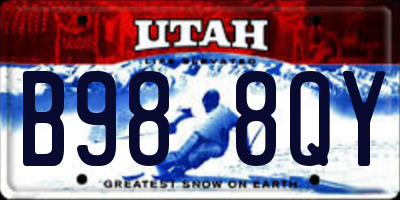 UT license plate B988QY