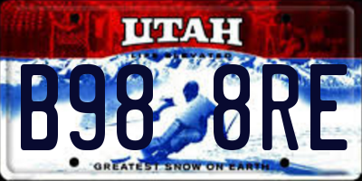 UT license plate B988RE