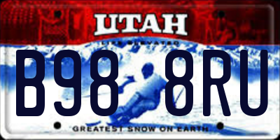 UT license plate B988RU