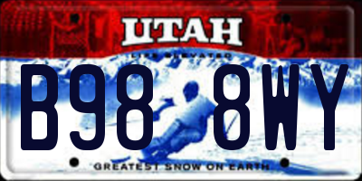 UT license plate B988WY