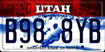 UT license plate B988YB
