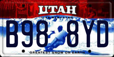 UT license plate B988YD