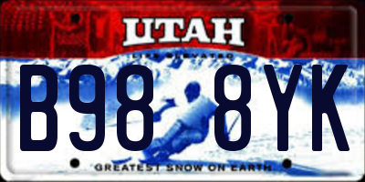 UT license plate B988YK