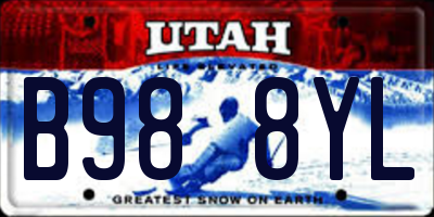 UT license plate B988YL