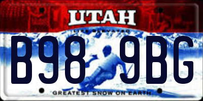 UT license plate B989BG