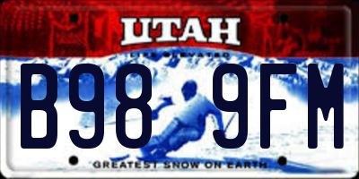 UT license plate B989FM