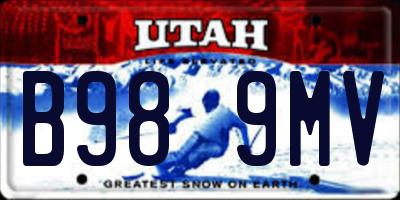 UT license plate B989MV