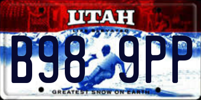 UT license plate B989PP